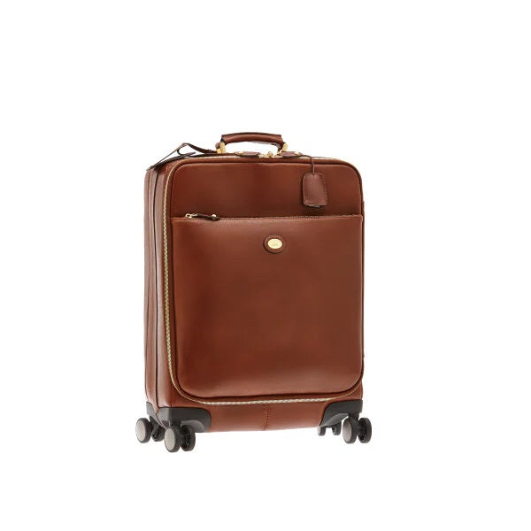 Story Journey Leather Suitcase Brown 14