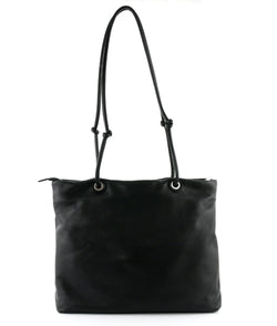 Dalia Knotted Shopper Black/Nickel