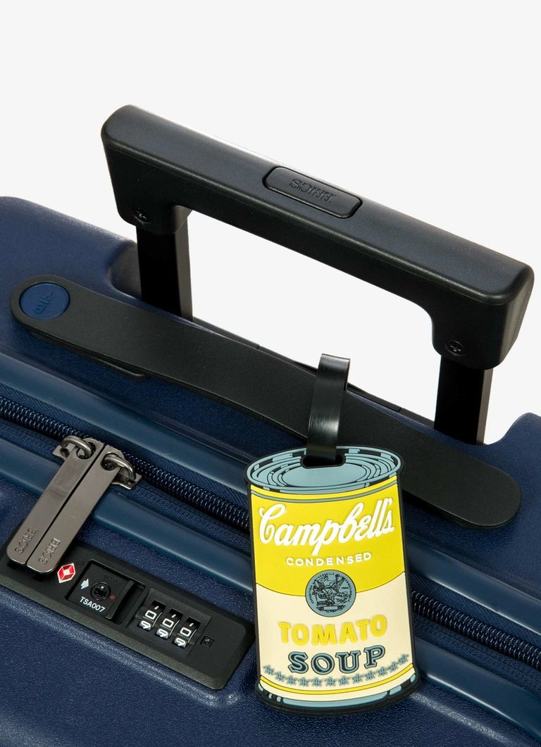 B|Y Warhol X Campbell expandable cabin trolley Ocean Blue