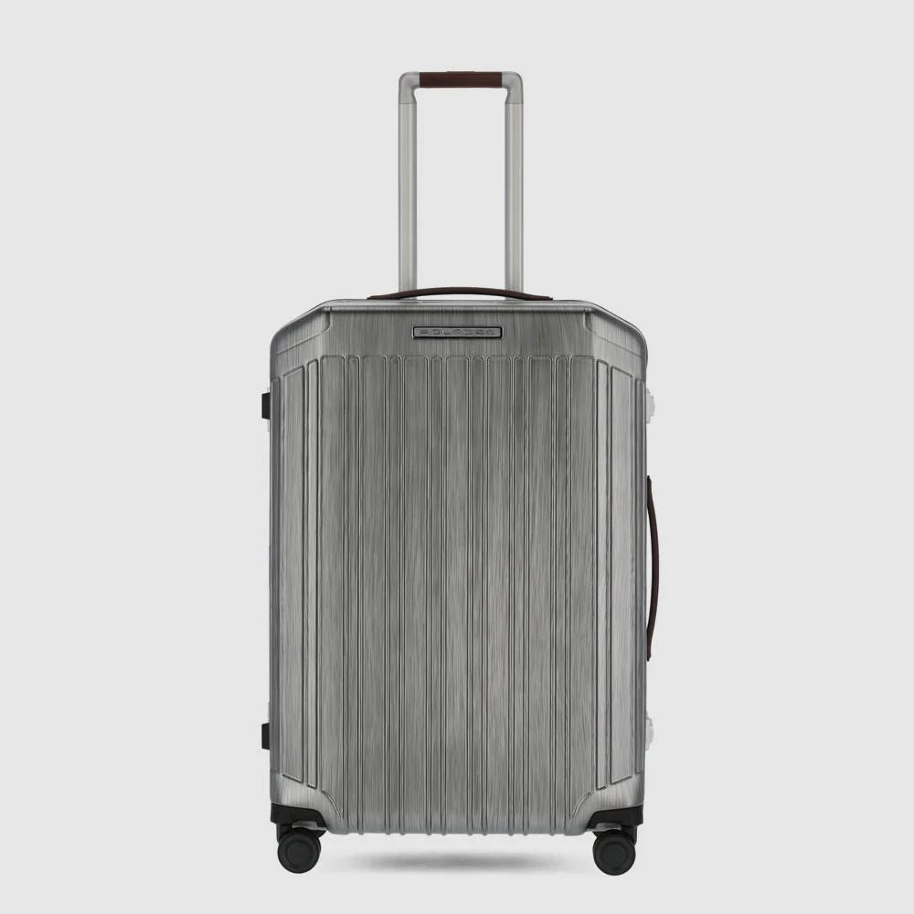 PQ-Light Medium Hard Shell Trolley Nero Cuoio