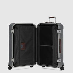 PQ-Light Medium Hard Shell Trolley Nero Cuoio