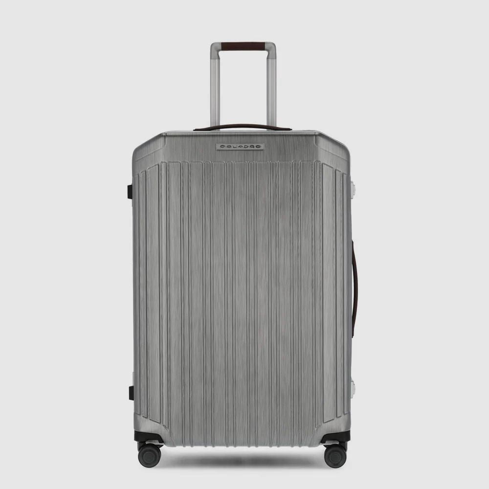 PQ-Light Large Hard-shell Trolley Nero Cuoio