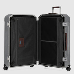 PQ-Light Large Hard-shell Trolley Nero Cuoio