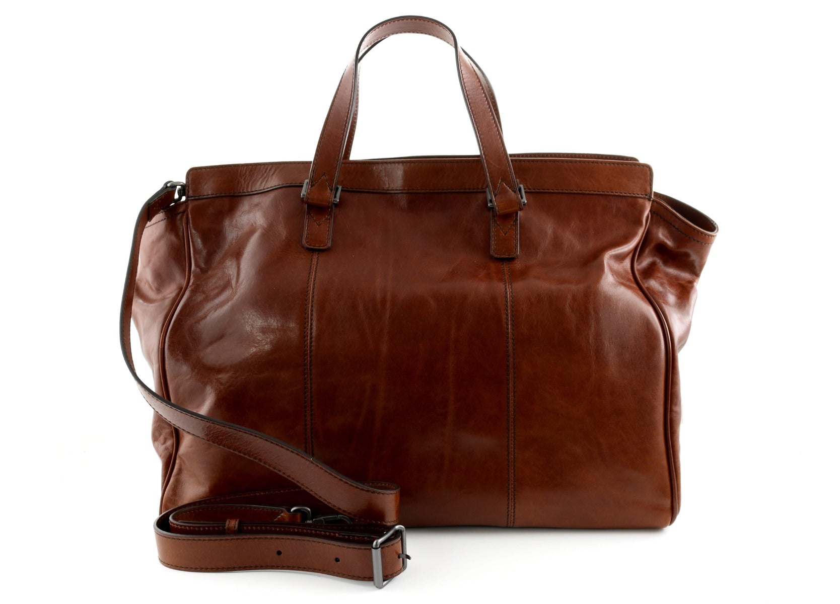 Fabio travel bag brown/ruthenium