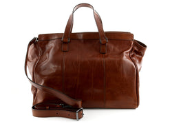 Fabio travel bag brown/ruthenium